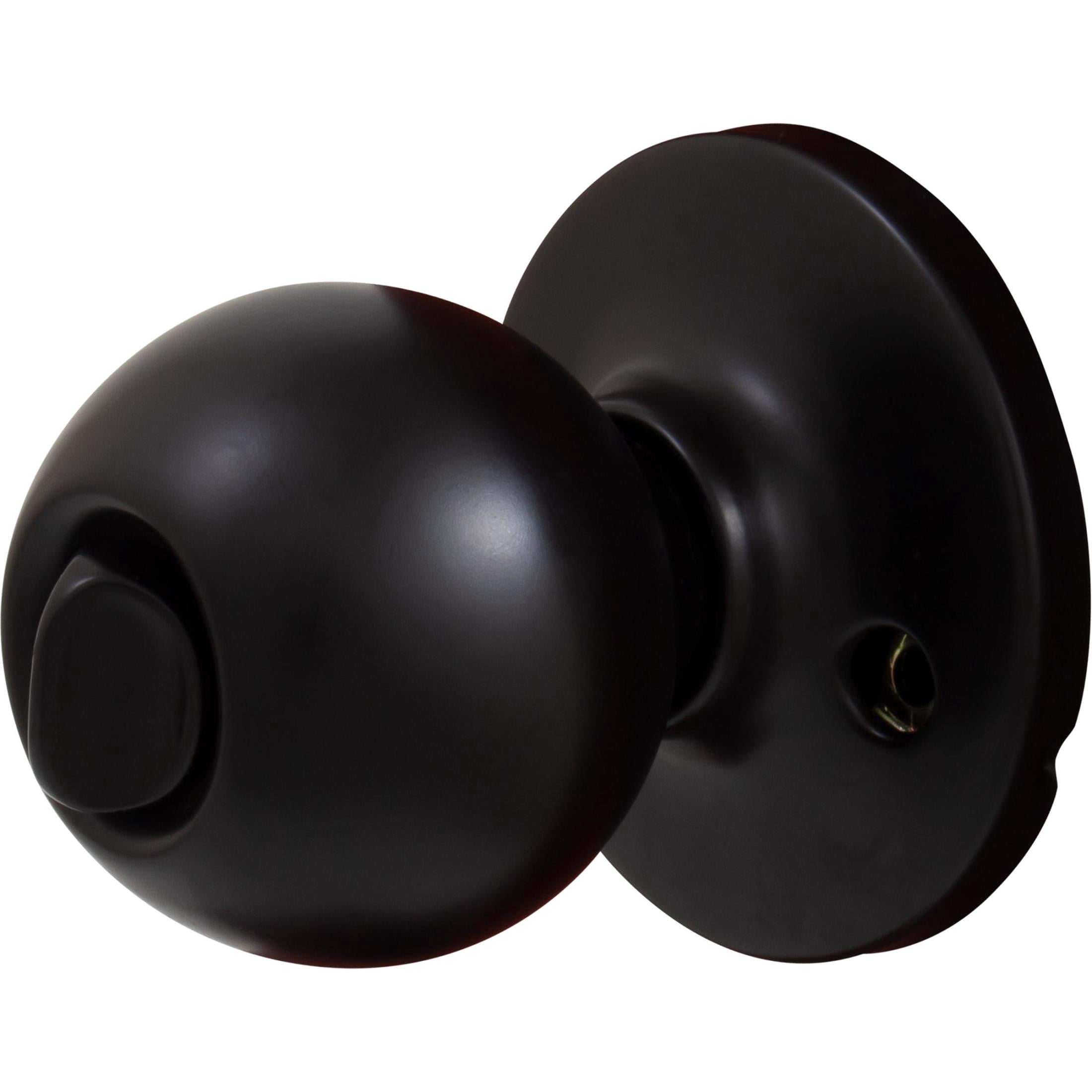 Stone Harbor Hardware Ball Door Knob, Privacy (Bed/Bath) Function, Matte Black