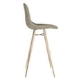 thumbnail image 4 of SAFAVIEH Mathison Contemporary Glam Bar Stool with Foot Rest, Taupe, 4 of 10