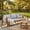 Teak Finish + Light Gray Cushion, variant on Christopher Knight Home 76" Acacia Wood 3-Seater Outdoor Patio Sofa with Beige Cushions, Teak Finish