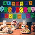 thumbnail image 3 of Banner Decoraciones de la fiesta mexicana Día de los muertos Propiedades de fotos reutilizables al aire libre PaRojoes Festivales de celebración de árboles FF04 Cabeza de esqueleto Inevent HA048373-03, 3 of 6
