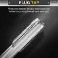 thumbnail image 3 of Uxcell Hand Plug Tap M12 x 1.25 H2 Metric Thread Taps Straight Flute Screw Tapping Threading Tool 9CrSi Alloy Tool Steel, 3 of 6