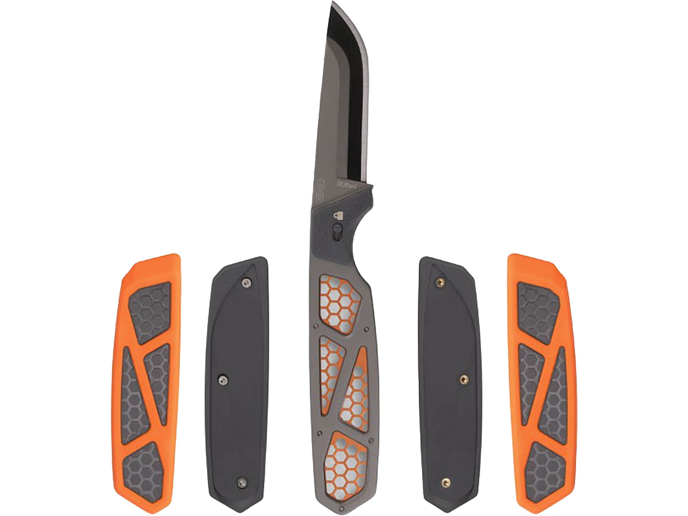 Outdoor Edge Razor APX Fixed Blade Knife 3" Drop Point 420J2 Gray Blade Polypropylene Handle Orange