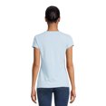 thumbnail image 4 of No Boundaries Scoop Neck Tee with Short Sleeves, 1 or 3-Pack, Women’s, 4 of 5