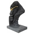 thumbnail image 3 of Hi-Line Gifts 19" Gorilla Head with Eye Glasses Outdoor Garden Statue, 3 of 4