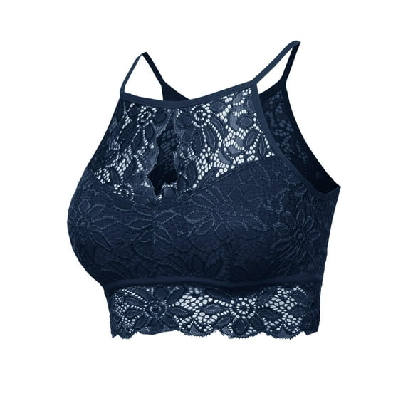 FashionOutfit Women's Sexy Lace High Neck Bralette Top