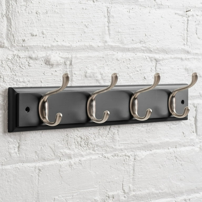 Staker Wall Mounted Hat and Coat Hook Rack White 