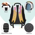 thumbnail image 4 of Yspwyqan Bow Print School Backpack for Teens, 17 Inch Large Capacity Laptop Backpack, Double Zipper, Side Pockets, Ice Cream Drip Casual Bookbag for High School College Travel, 4 of 7