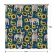 thumbnail image 5 of French Bulldog Sunflowers Floral Shower Curtain 72"x72" ,Bathroom Decorative Shower Curtains Set with 12 Hooks,Modern Waterproof Washable Shower Curtain, 5 of 6