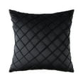 thumbnail image 5 of Phantoscope Soft Pleated Velvet Series Square Decorative Throw Pillow Cusion for Couch, 18" x 18", Black, 2 Pack, 5 of 6