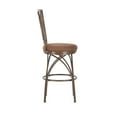 thumbnail image 4 of Bowery Hill 30" Upholstered Metal & Fabric Swivel Bar Stool in Bronze/Tan, 4 of 11