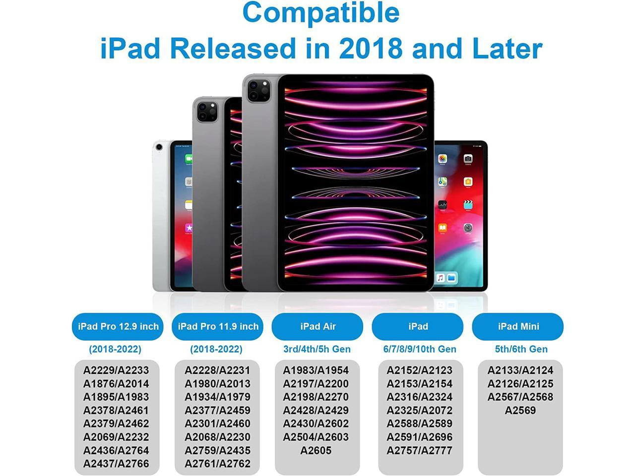 Stylus Pen for iPad 9th&10th Gen, ipad pencil with Palm Rejection,Apple Pencil for (2018-2023) iPad Pro 11/12.9, iPad 8th/7th Gen, iPad Air 5th/4th Gen, iPad Mini 6th/5th -for Painting Sketching