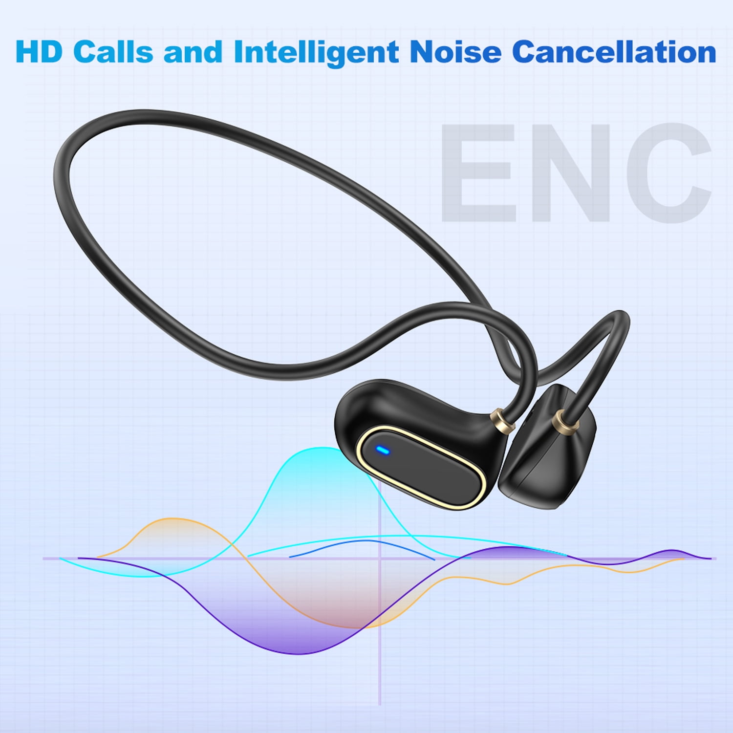 New Bee Open-ear Air Conduction Bluetooth Wireless Lightweight Sports Headset for Running, Cycling