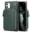 thumbnail image 1 of Funda tipo cartera para iPhone 11 con tarjetero y correa para el hombro para mujer, 1 of 5