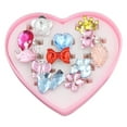 thumbnail image 3 of 10PCS Kids Rings Set Creative Cartoon Rhinestone Pretend Ring Toy Ring with Case, 3 of 10