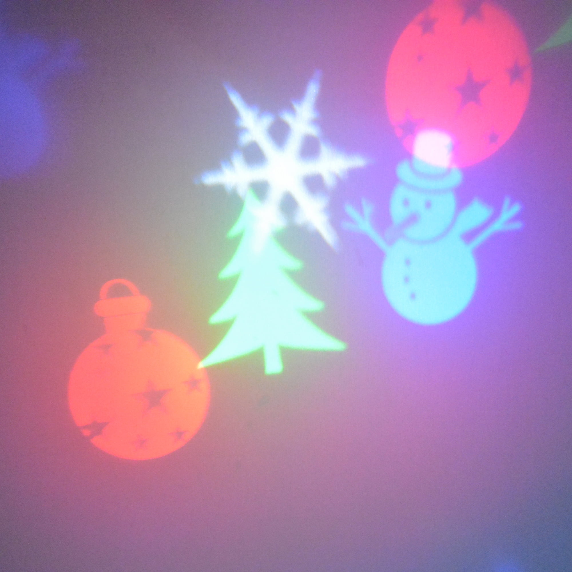Jeco Flameless Christmas Snowman Candle and Projector in White