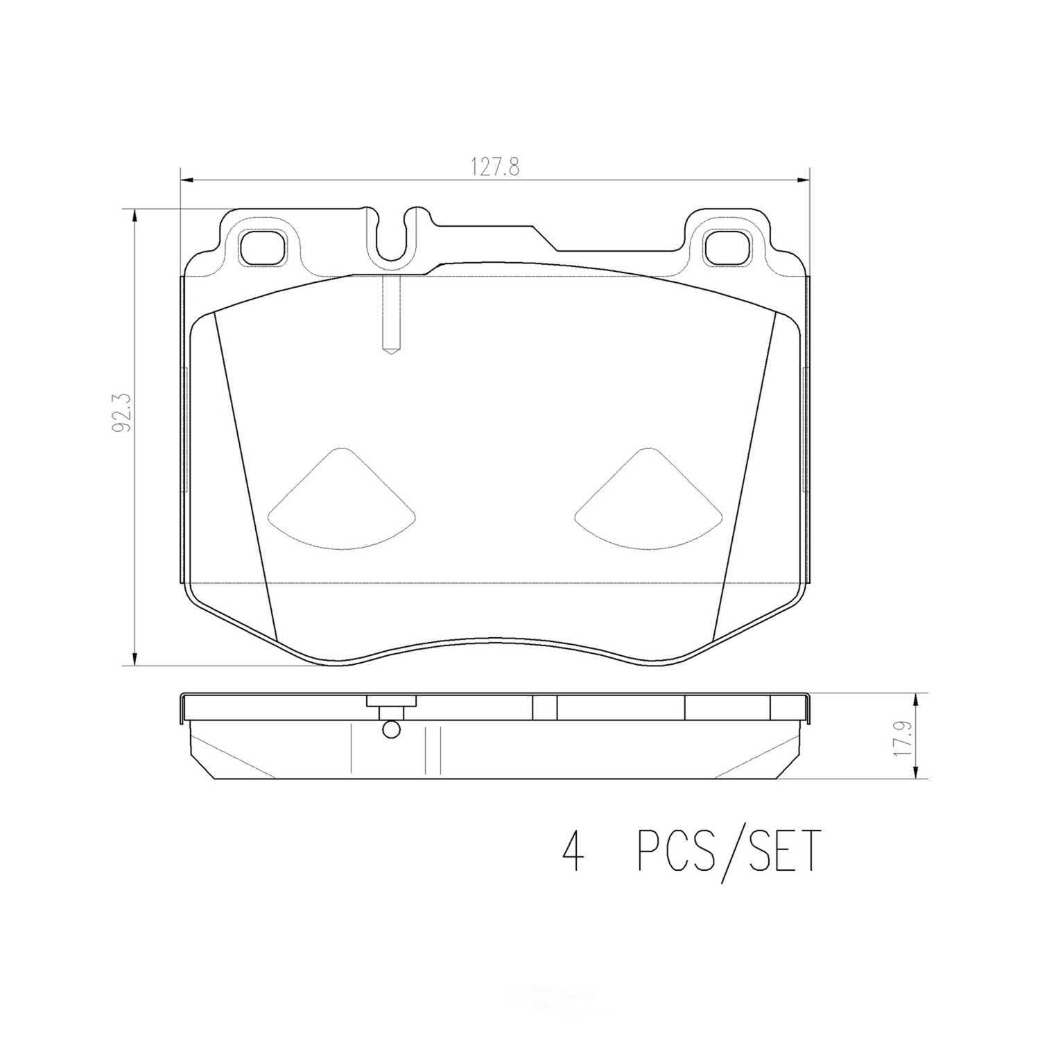 Brembo P50145N PRIME Ceramic Brake Pad Set