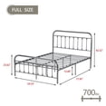 thumbnail image 3 of EvinTer Platform Metal Full Bed Frame, Suitable for All Ages, Black Silver, 3 of 6