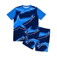 thumbnail image 5 of Fnooota Boys Rash Guard Swimsuits 2 Piece, Surfing Printed Short Sleeve Kids Bathing Suits Boys'Swimwear Multicolor Size 8, 5 of 8