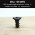 thumbnail image 5 of Bolt Dropper #8 x 1-1/2-Inch Wood Screws, Pack of 100 - Black Xylan Coated Stainless Steel Flat Head Phillips Screws - Corrosion Resistant for Wood, Drywall Applications, and Outdoor Projects, 5 of 7