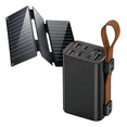 thumbnail image 1 of Power Bank Solar 30,000mAh 100W Carga Rápida con Panel Solar 21W, Portátil y Eficiente, Compatible con Dispositivos Móviles, Ideal para Viajes, Excursiones y Emergencias – Mr. Gadgets, 1 of 7