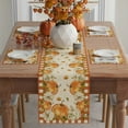 thumbnail image 4 of Btomtd 72.04 x 12.99 inch Fall Harvest Table Runner Thanksgiving Autumn Pumpkin Maple Leaf Table Runner Home Kitchen Dining Party Table Runner Decor, E, 4 of 6