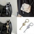 thumbnail image 2 of Heart Shaped Lock Key Ring For Couples Matching Jewelry Love Keepsakes Accessory Gift For Valentines Day Celebration, 2 of 5