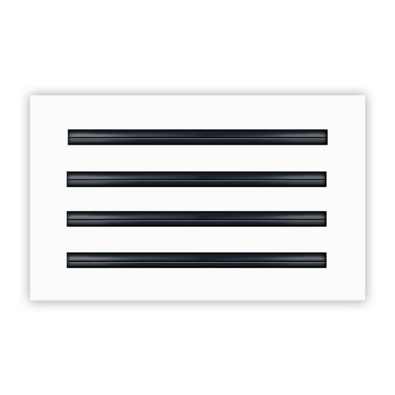 BUILDMART - 12x8 Modern AC Vent Cover - Decorative White Air Vent - Standard Linear Slot Diffuser - Register Grille for Ceiling, Walls & Floors - Texas Buildmart