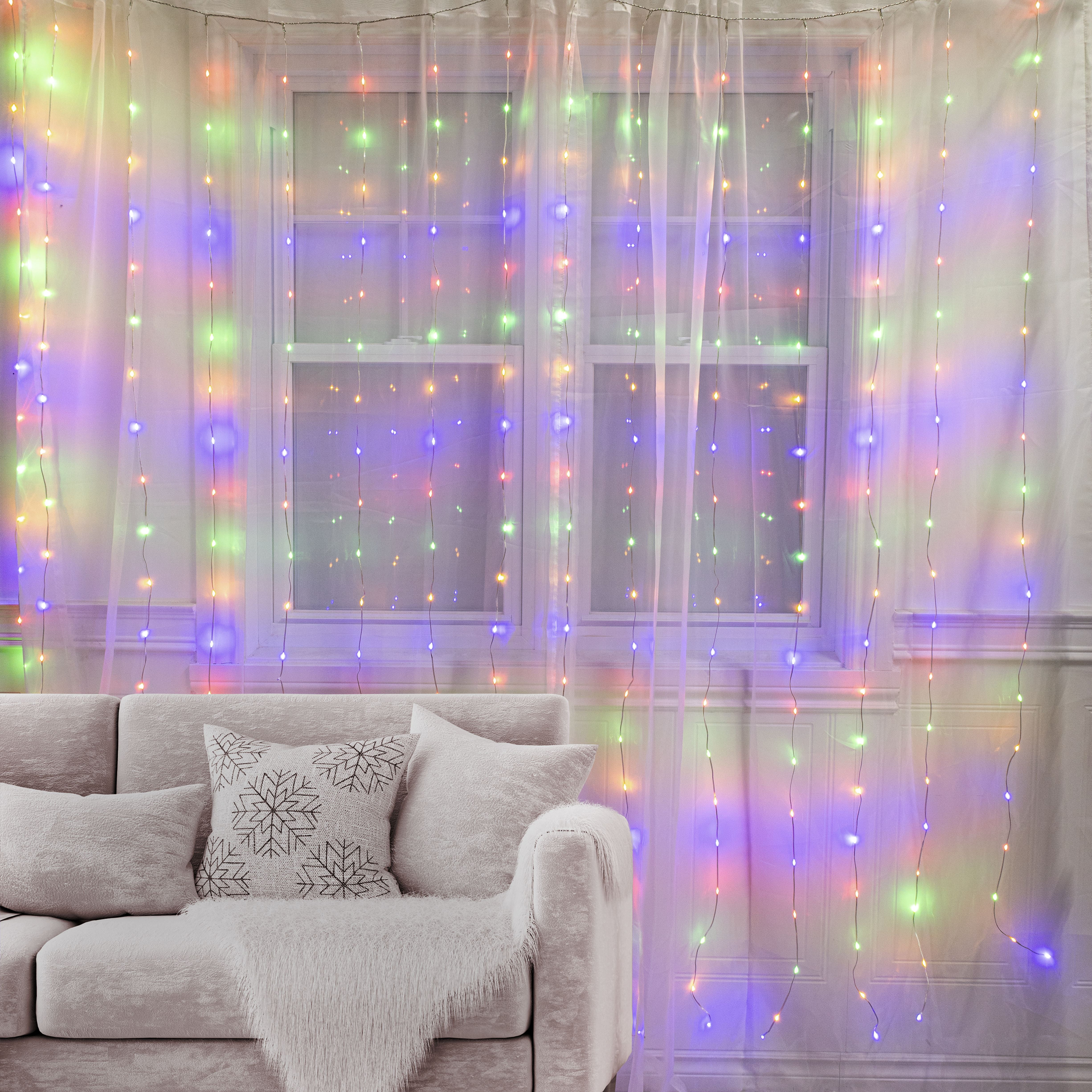 Danson Décor Rideau Lumineux à Ruban de 300 Micropoints, Double Changment de Couleure