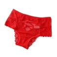 thumbnail image 2 of Itsame Womens Briefs, High Waist Breathable Sexy Lace Ladies Underwear Red XL, 2 of 5