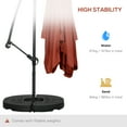 thumbnail image 4 of Outsunny Offset Patio Umbrella w/ Net, Cantilever Patio Umbrella, Wine Red, 4 of 10