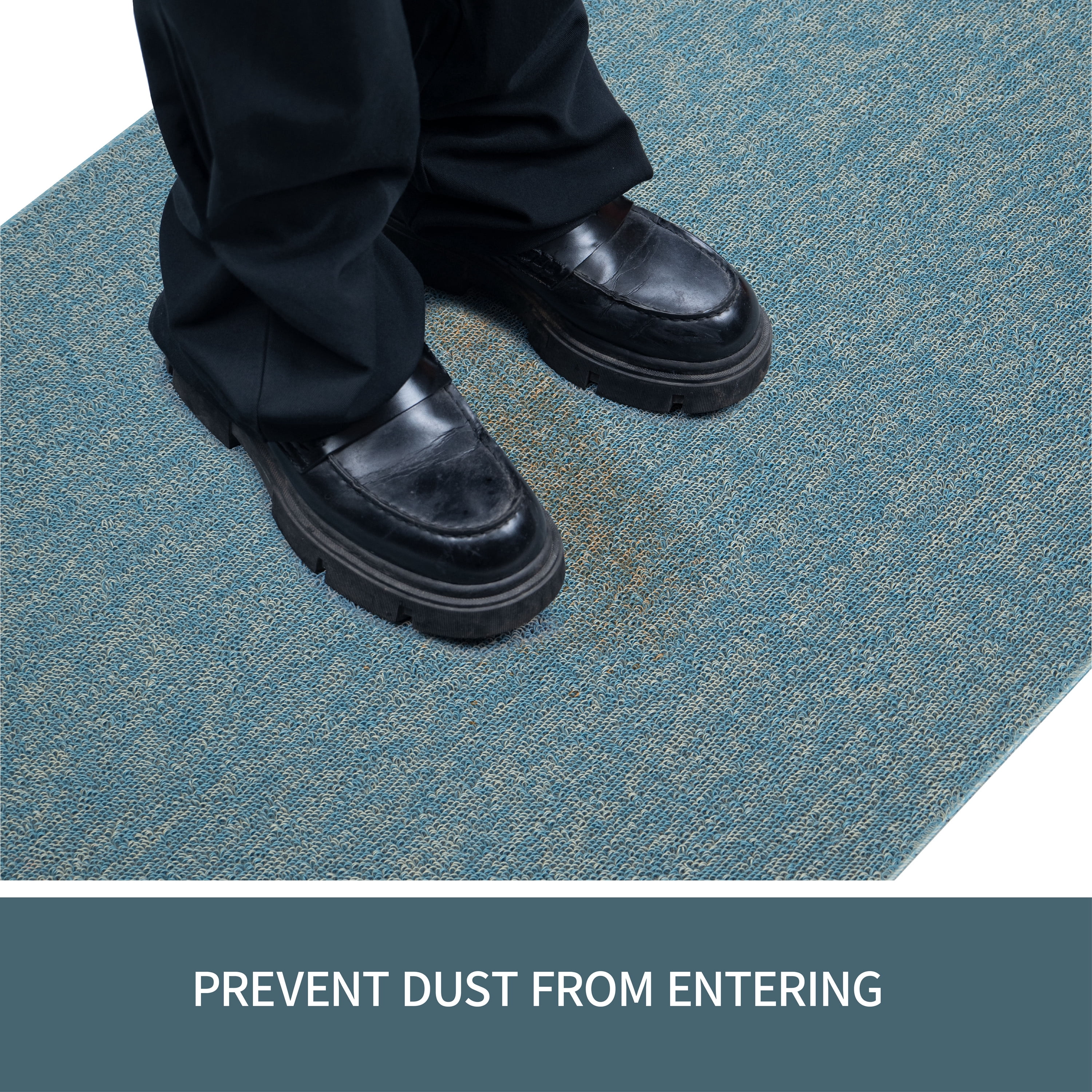 Artnice 17"x29" Front Door Mat Indoor Outdoor Entrance, Non Slip Rubber Backed Welcome Mats, Waterproof Resist Dirt Doormat Entryway Mats, Blue