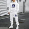thumbnail image 2 of CONZONE Mens Sweatsuit 2 Piece Sets Mens Jogging Tracksuit Set Number 23 Graphic Y2K Pullover Hoodies Sweatpants Soft Sweat Suit for Men Cozy Fall Winter Track Suit, 2 of 5