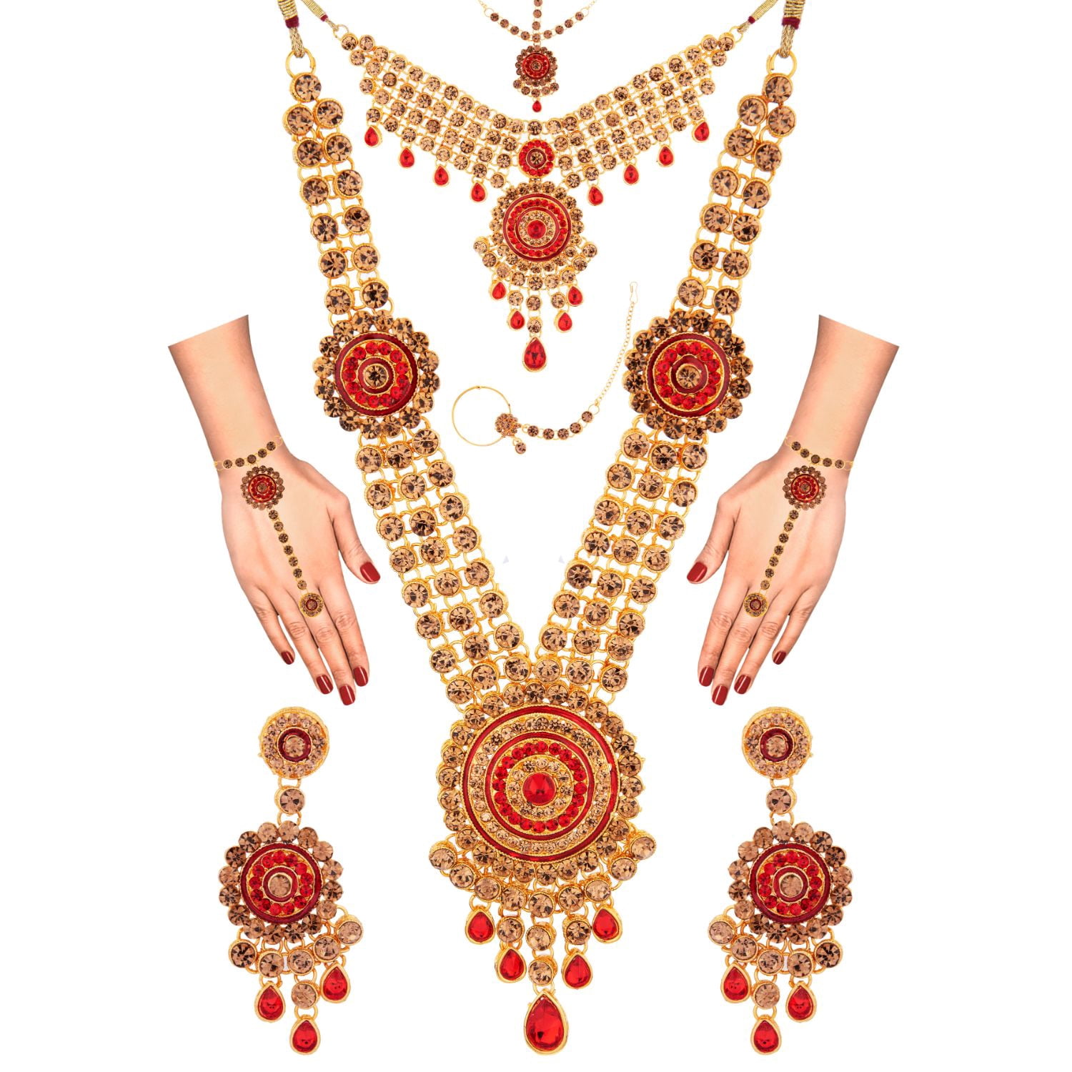 Efulgenz Indian Bollywood Bridal Wedding Kundan Crystal Necklace ...