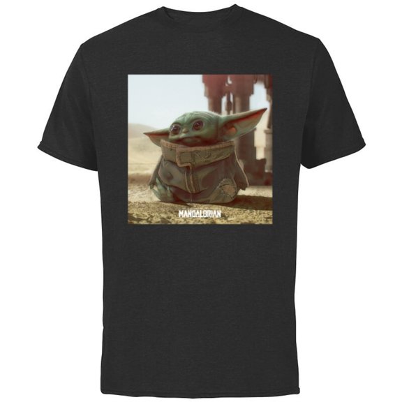 Star Wars The Mandalorian The Child - Short Sleeve Cotton T-Shirt for Adults - Customized-Black