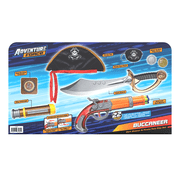Adventure Force Pirate Roleplay Set Buccaneer Dart Blaster 12-Piece Set: Blaster, Sword, Pirate Hat, Play Telescope, Play Compass, 4 Univseral Foam Darts, 4 Play Coins, 8+