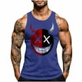 thumbnail image 2 of JXMVOJ Men's Halloween Print Round Neck Tank Blouse, Casual Sports Style Breathable Sweat-Wicking Non-Shrinking Non-Fading, Suitable for Spring Summer, Outdoor Daily Casual Wear, 2 of 5