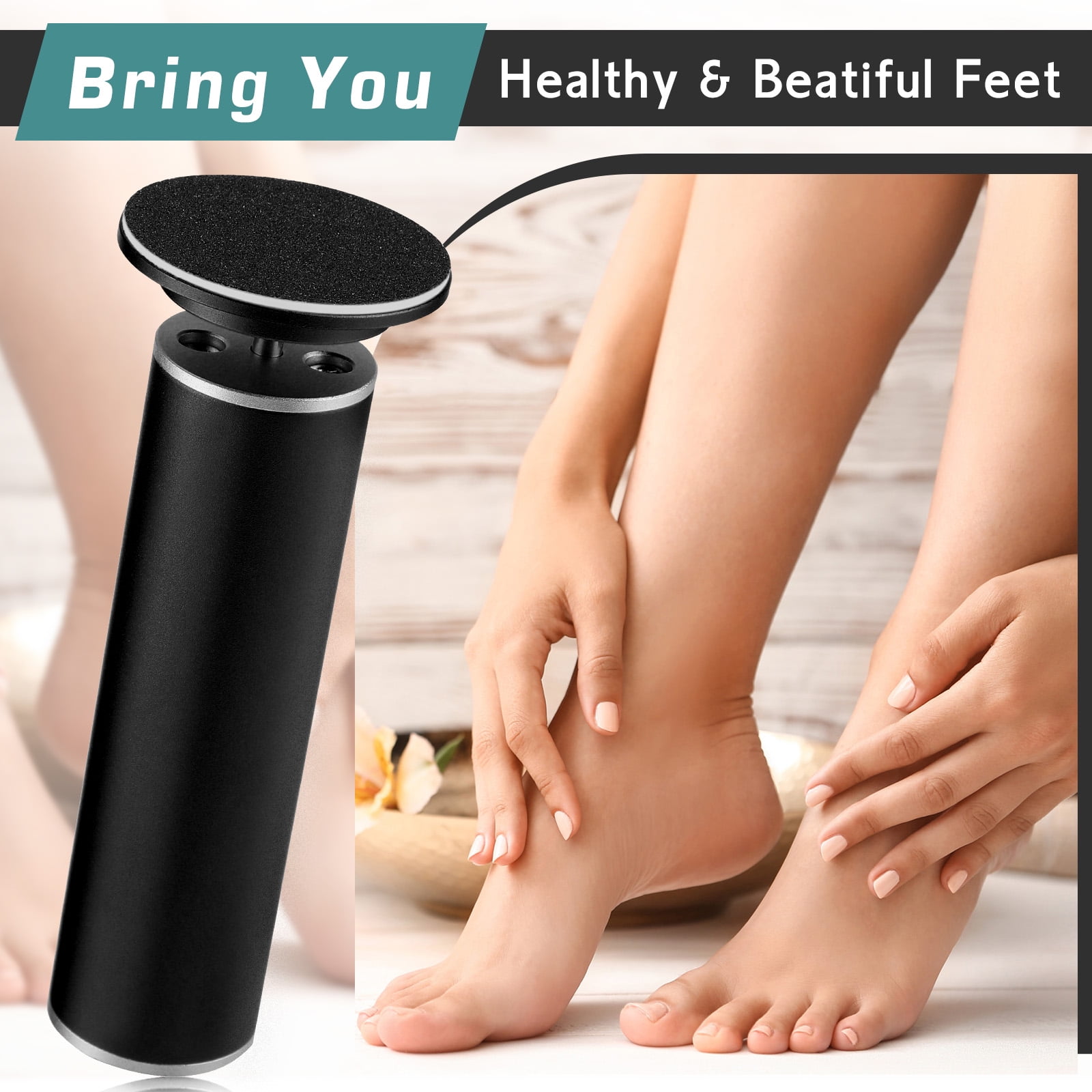 Electric Callus Remover, Foot File Grinder Tool with Adjustable Speed Controller, 60PCS Replacement Sanding Discs, Men Women Dead Dry Crack Skin Calluses Remover