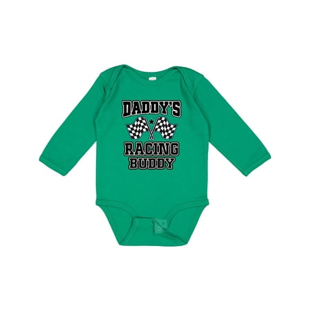 

Inktastic Daddys Racing Buddy Car Flags Gift Baby Boy or Baby Girl Long Sleeve Bodysuit