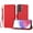 Red, variant on ELEHOLD Wallet Case for Samsung Galaxy S22 Plus, Shockproof Leather Stand Case with Magnetic Clasp & Hand Strap,Red