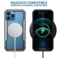 thumbnail image 5 of Allytechgroup Clear Case for iPhone 15 Pro, Slim Lightweight Hard PC Anti Yellowing Support Wireless Charging Shockproof Magnetic Back Cover for iPhone 15 Pro Women Men, Grayblack, 5 of 8