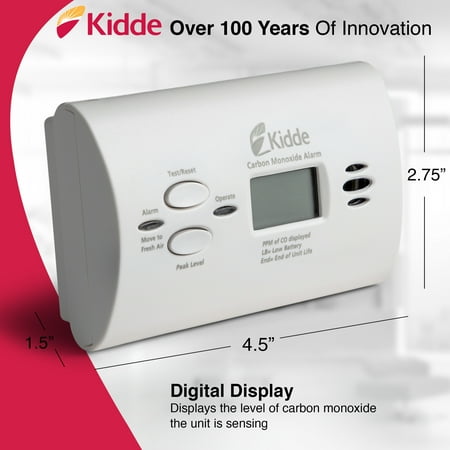 Kidde Battery Operated Carbon Monoxide Alarm with Digital Display KN-COPP-B-LPM
