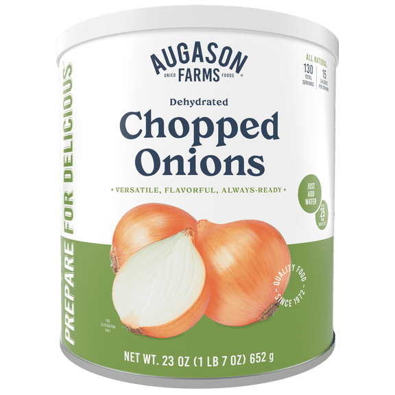 Dehydrated Chopped Onions Emergency Food Supply, 130 Servings, 25 Year Shelf Life, Great for Cooking and Baking - Dehydrated Meals, Survival Food Camping Essentials Can