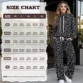 thumbnail image 7 of Yuyamidu Matching Sweatsuit Yoga Golf Sport Tracksuits Long Sleeve Pullover Sweatshirt Wide Leg Drawstring Sweatpants 2pcs Black Leopard Print Women's Lounge Sets Spring Fall Winter Loungewear, 7 of 7
