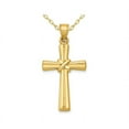 thumbnail image 1 of 14K Yellow Gold Cross Pendant Necklace with Chain, 1 of 4