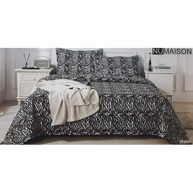 Numaison Ensemble de Courtepointe Réversible Imprimée 3 Pcs