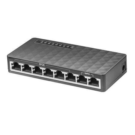 TSV 10/100 Mbps 8 Ports Fast Ethernet LAN Desktop RJ45 Network Switch Hub For Computer Laptop CCTV Camera Nintendo Switch PS4 XBOX