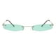 thumbnail image 2 of Gafas de sol unisex Sunnimix moda pequeña lente UV400 Plástico verde, 2 of 8