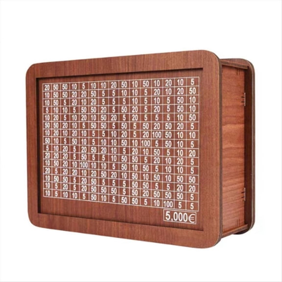 Wooden Piggy Bank for Adult Kids, Money Box with Counter, Money Saving Tin, Money Box with Counting Target 5000,1 x Money Box with Counter