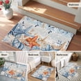 thumbnail image 5 of Bathroom Rugs 2x3 Ft, Blue Coastal Non Slip Area Rugs for Kitchen Bedroom Entryway, Summer Beach Starfish Weeping Eucalyptus Vintage Washable Carpet Runner Rug Floor Mats for Bedroom Home Decor, 5 of 8