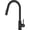 black, variant on Mikhai Kitchen Faucets with Pull Down Sprayer, Brushed Nickel, High Arc Single Handle Classic Stainless Steel Sink Faucet 1 Hole, Suitable for Farmhouse Camper Laundry Rv Bar, White